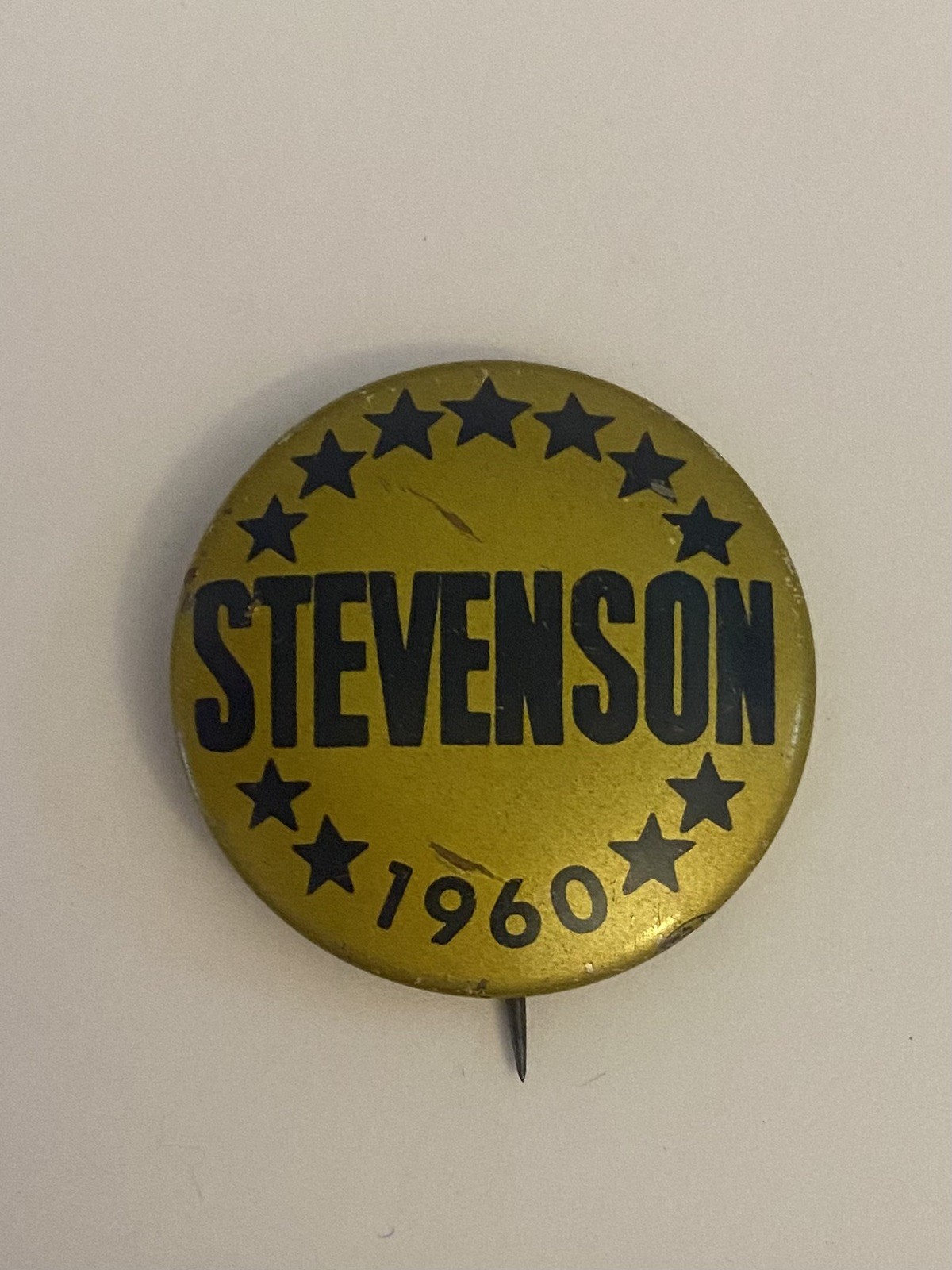 Stevenson 1960 Pin Back Button P108