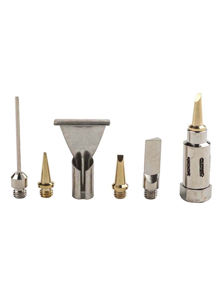 Compact 6PCS Soldering Iron Tips Gas Torch Head Set for Efficient Welding