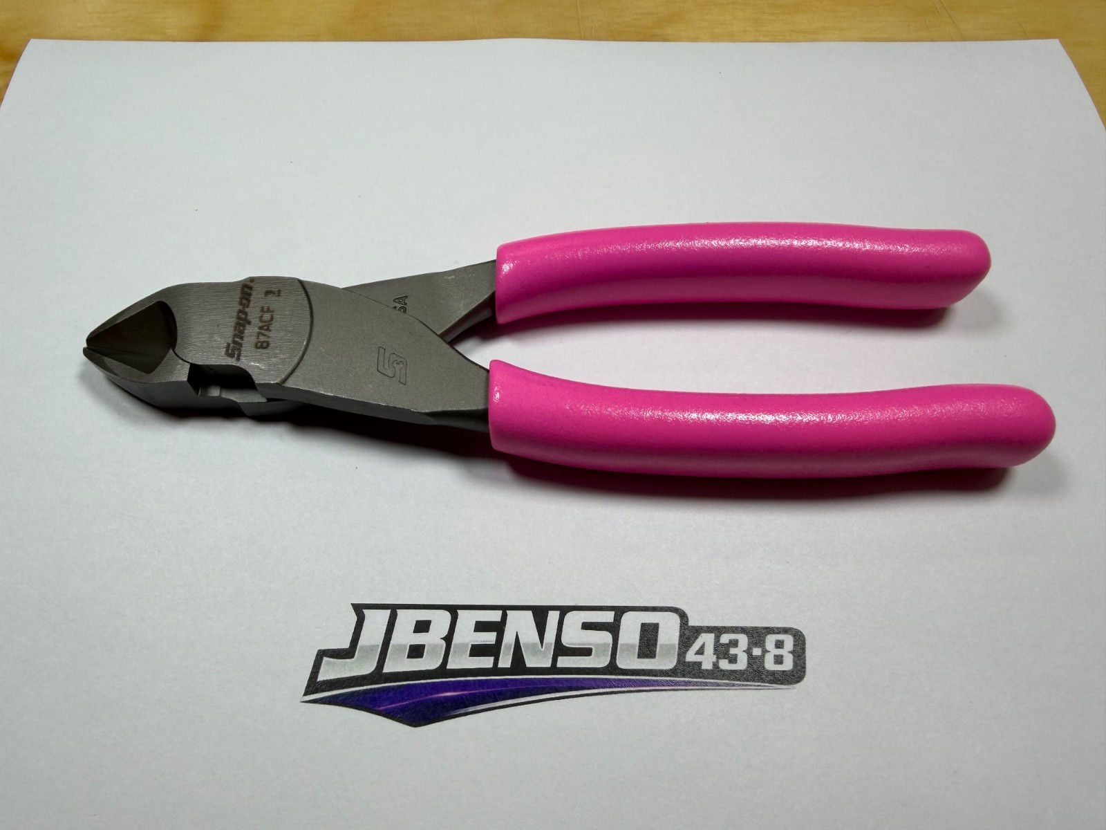 Snap-on Tools USA NEW PINK Soft Grip 7" Diagonal Cutter Pliers 87ACFP