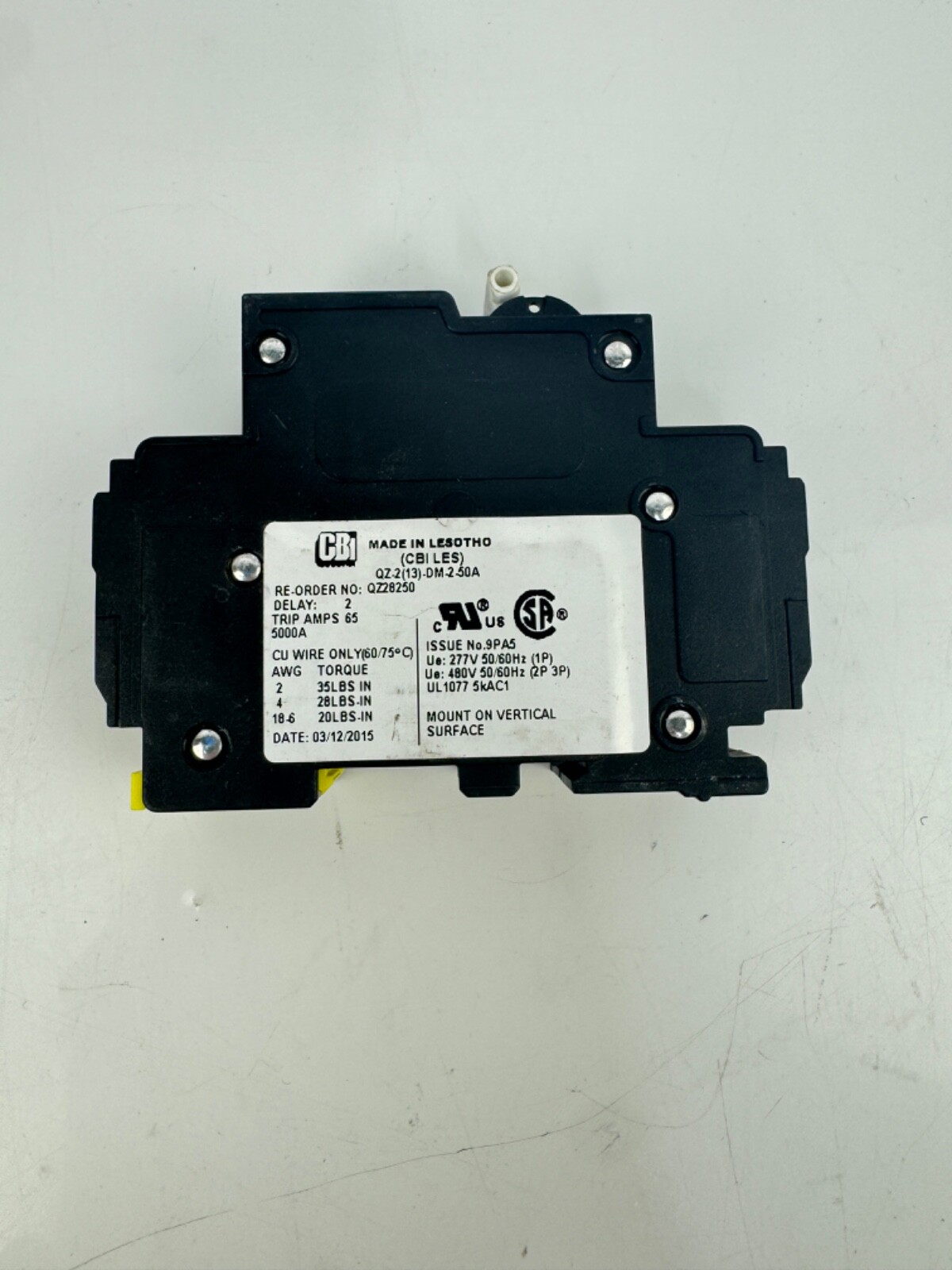 MIDNITE SOLAR MNEAC50-2P 50AMP AC TWO POLE DIN RAIL BREAKER