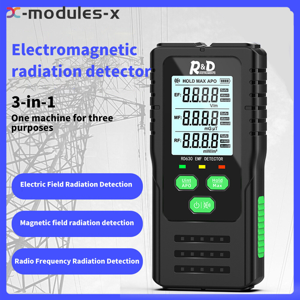 R&D RD630 Portable Digital EF MF RF Radiation Detector Multifunctional Tester