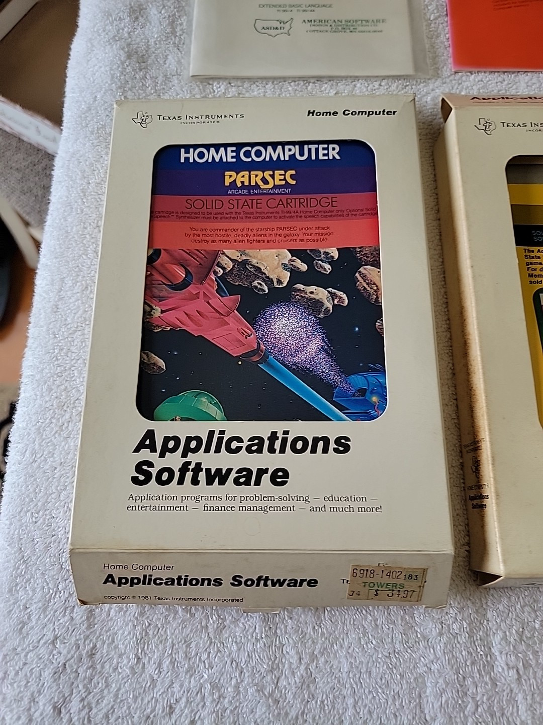 3 Texas Instruments Home Computer Applications Software Modules, Parsec, + More