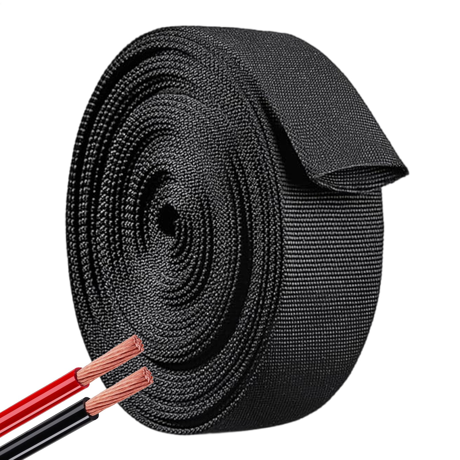 24 Ft Nylon Hydraulic Hose Protector Sleeve Tig Torch Cable Cover Black Protecti