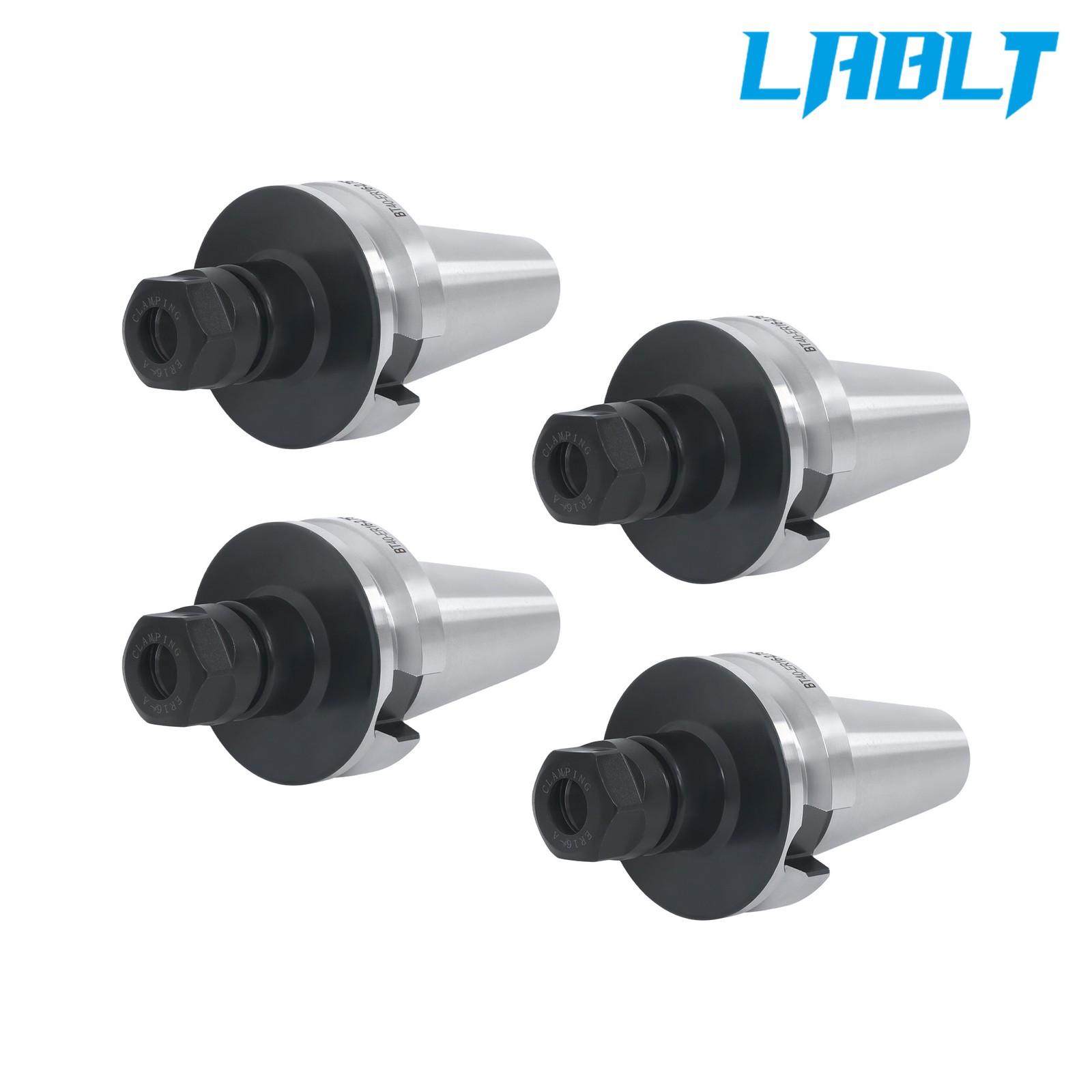 LABLT 4× BT40-ER16 Collet Chuck W. 2.75" GAGE Length Balanced to G2.5 20000 RPM