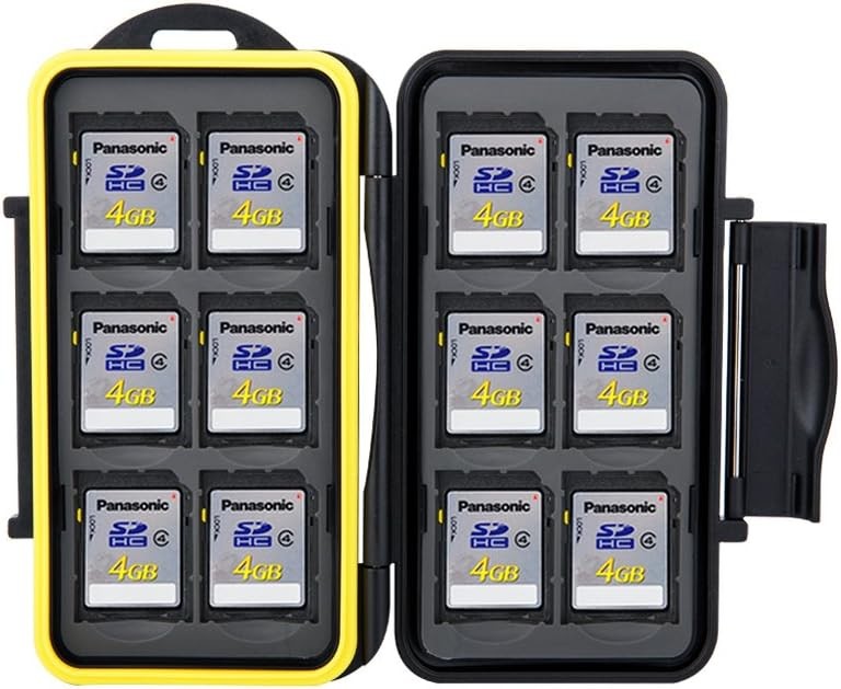 MC-SD12 Water Resistant Holder Storage Memory Card Case fits 12 SD Cards