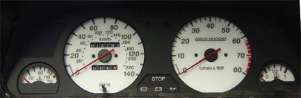 Lockwood Peugeot 306 Petrol no Oil - Starts at 0MPH WHITE (ST) Dial Kit 400EE1