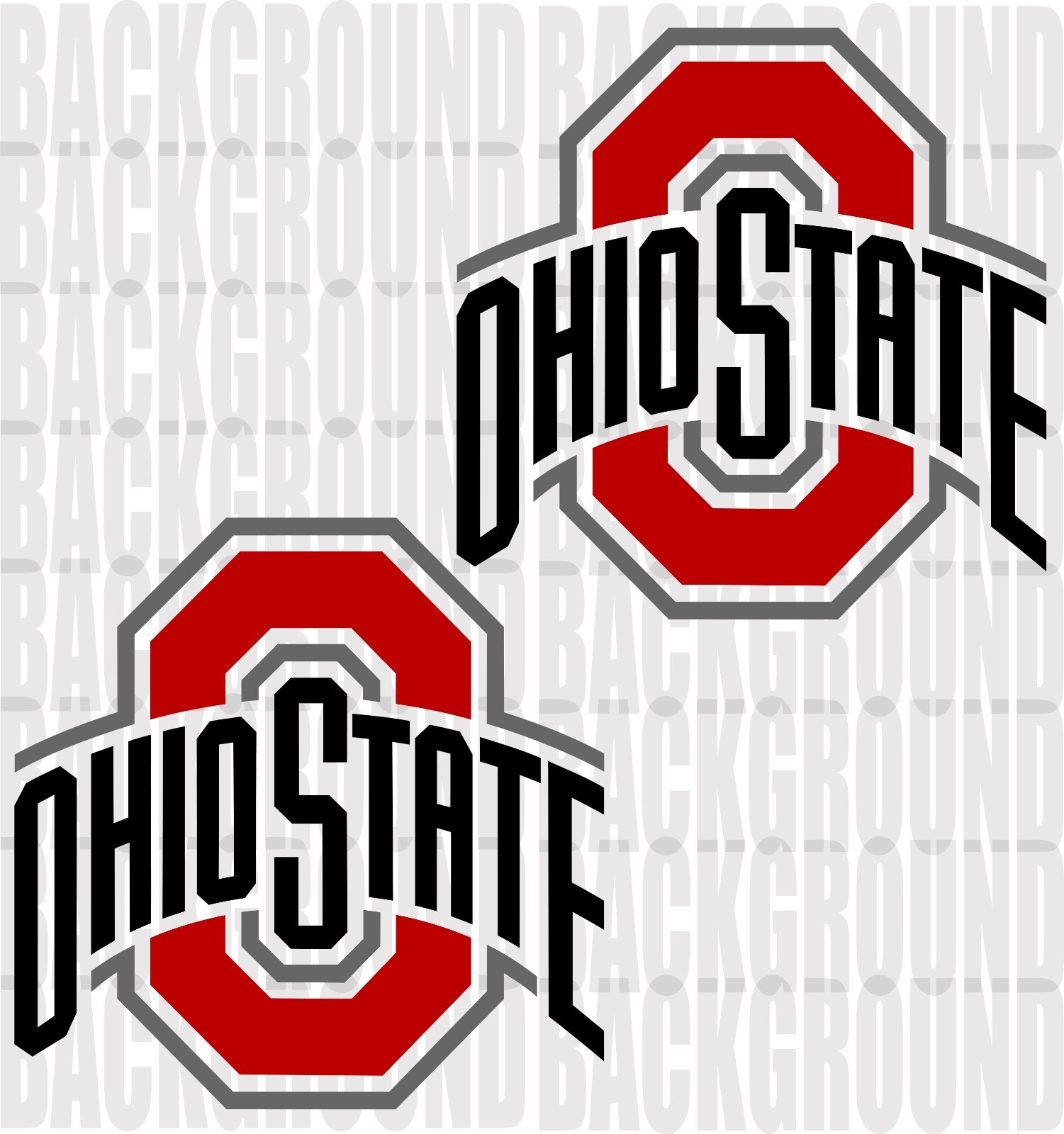 2 Ohio State Buckeyes Cornhole Decals LARGE 11x11" OSU Bean Bag Toss Stickers