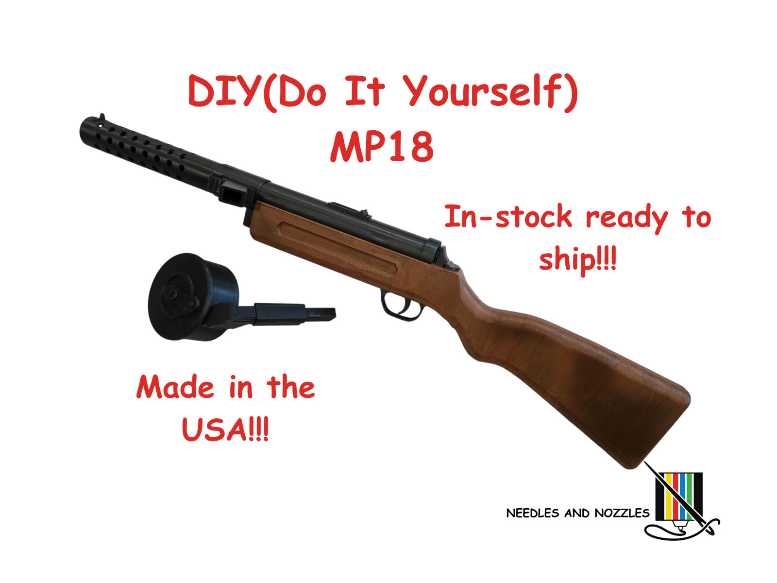 DIY (Do It Yourself) MP18 replica/Prop | 3d Printed Parts only | Non-functional