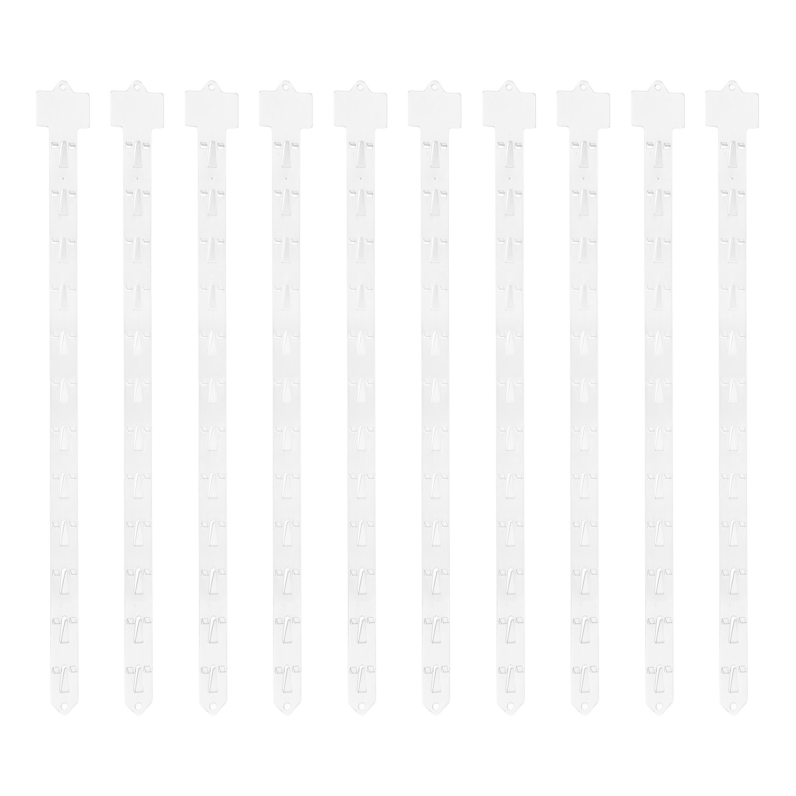 10Pcs Hanging Merchandise Strips, 24.8" Display Rack Stand, Clear