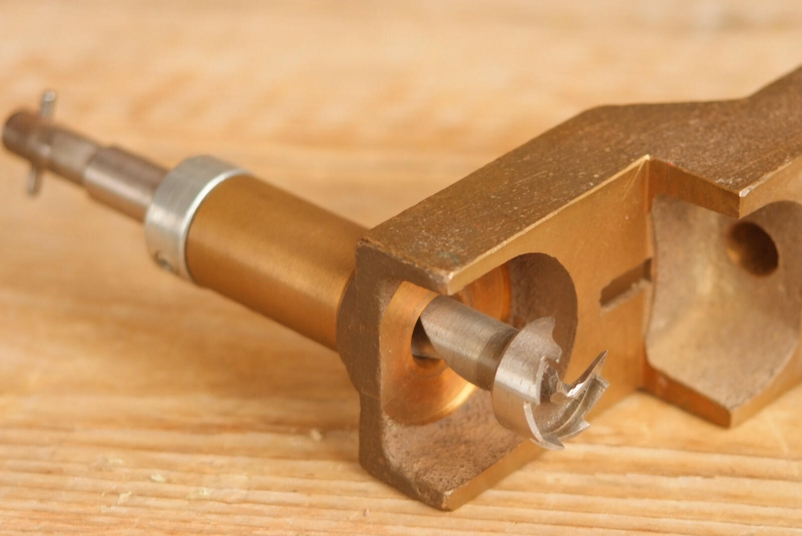 Vintage Brass Base Clamp Hole Hinge Jig Drilling Guide