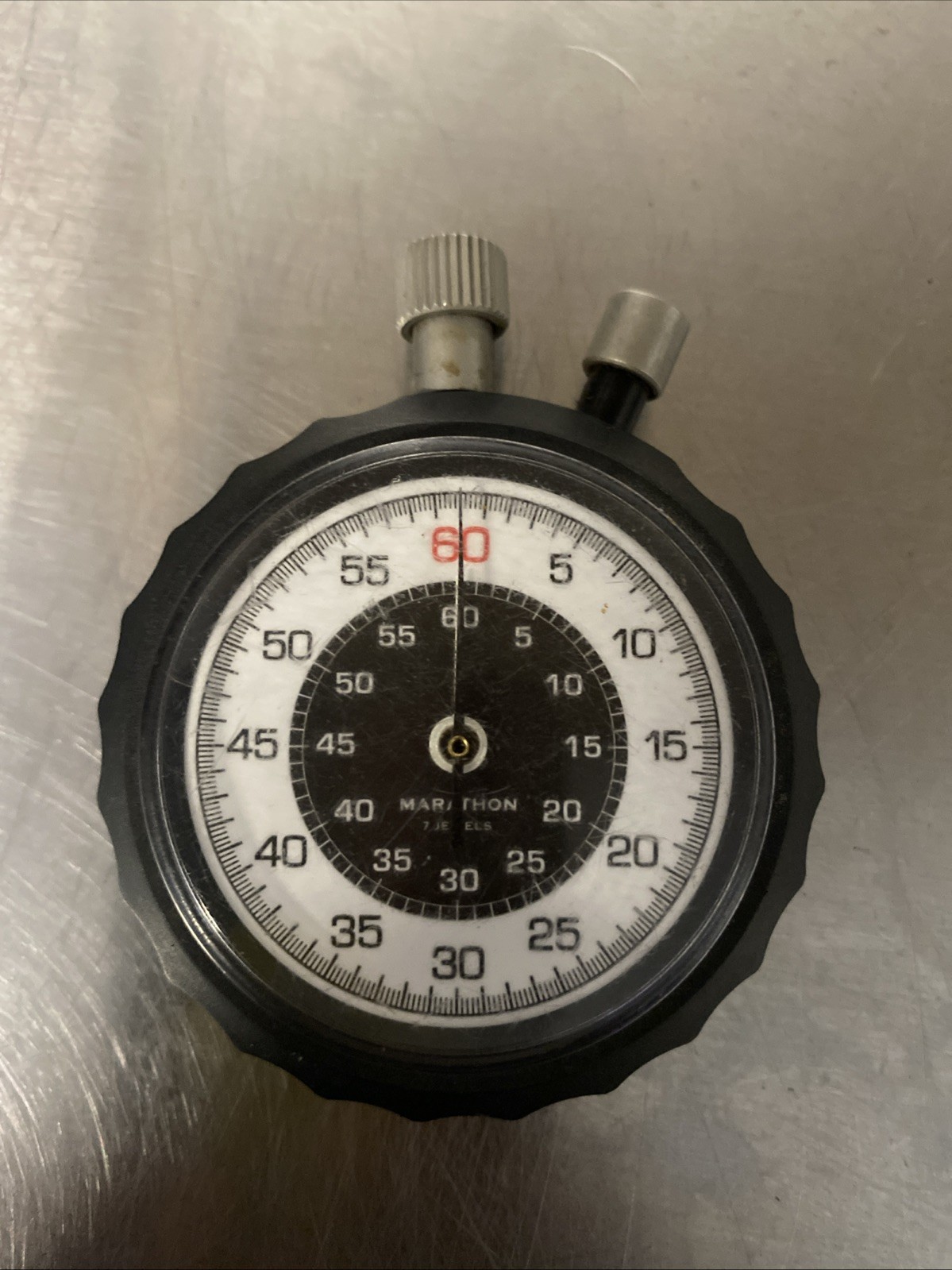 Marathon Swiss Stop Watch Military Flyback instant Black and White