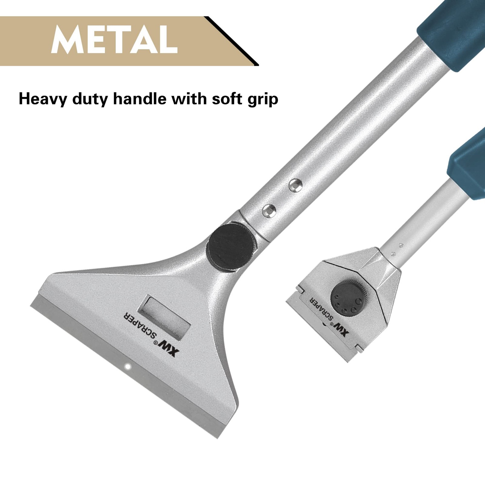 Razor Blade Paint Scraper Set, Heavy Duty Putty Knife with Quick Blade Change...