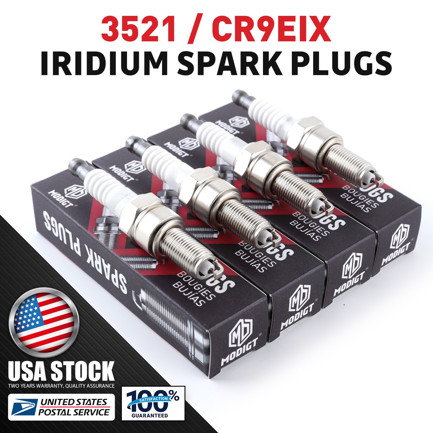 For NGK For Suzuki GSX600F Katana 1996-06 Spark Plug IX Iridium Box of 4 CR9EIX
