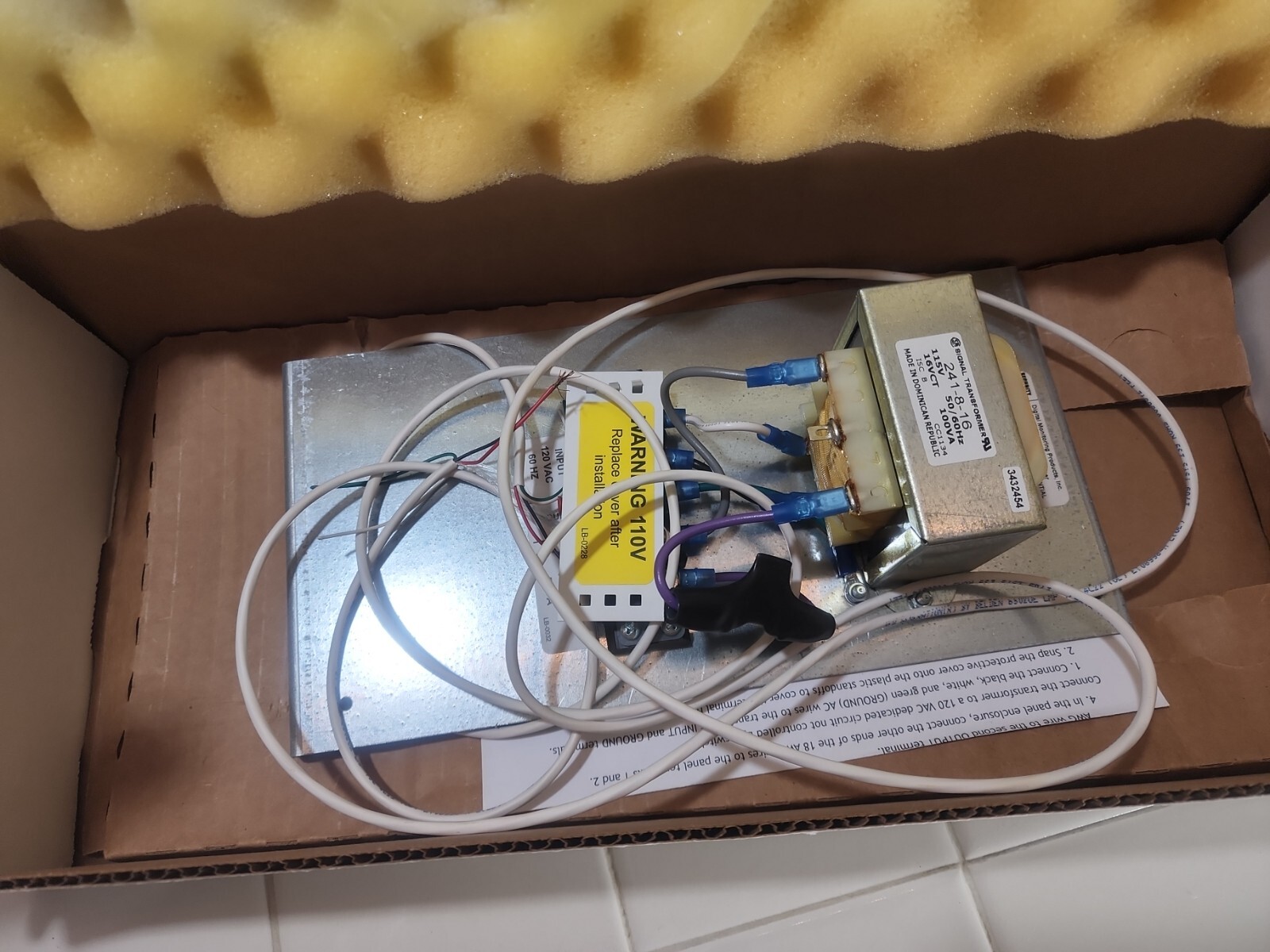 DMP 324P 100VA Wire-in 16 VAC, 100 VA Transformer for XR Series Panels