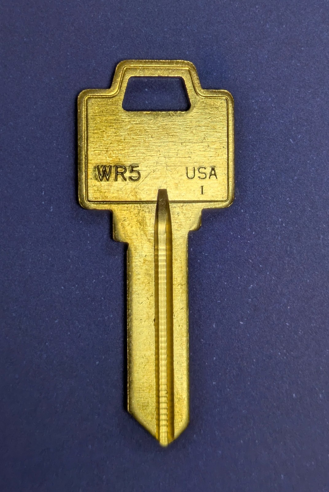 WR5 Uncut Brass SINGLE KEY Made in USA blank For Weiser brand residential locks