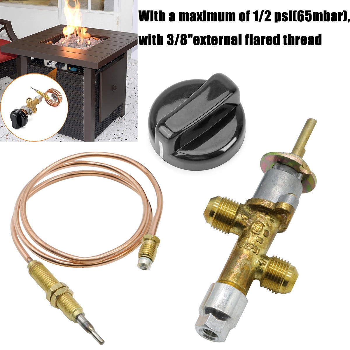 Replace Gas Patio Heater Thermocouple Sensor & Dump Switch Main Control Valve