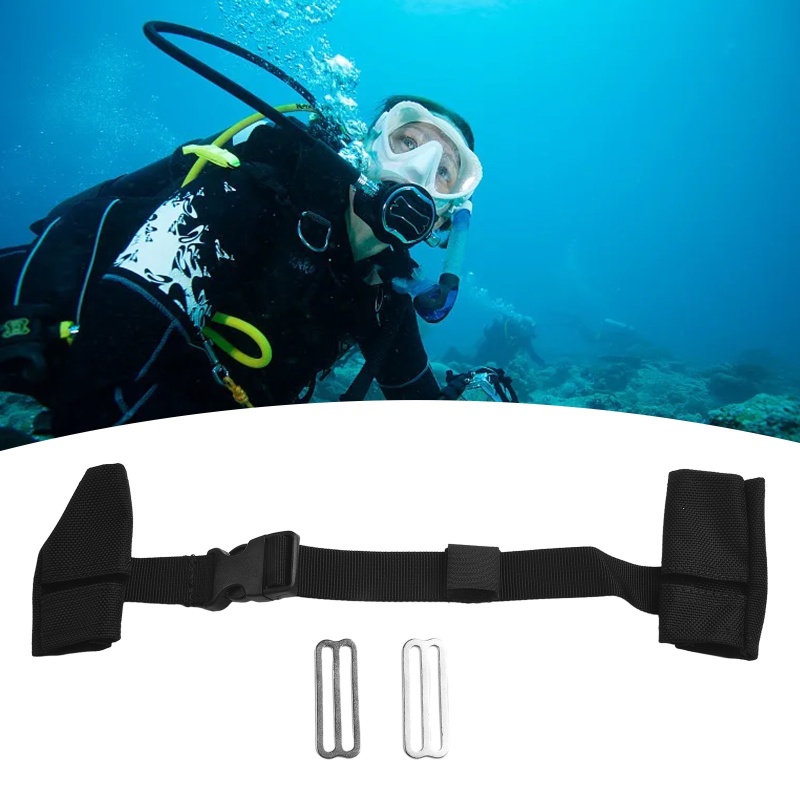 Adjustable Technical Diving Material Harness Chest Belt Shoulder Strap Adapter