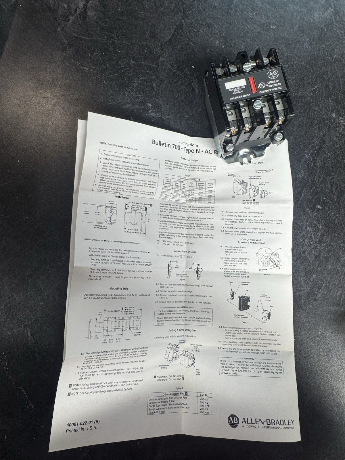 Allen-Bradley 700-N Industrial Control Relay (700-N400A1)