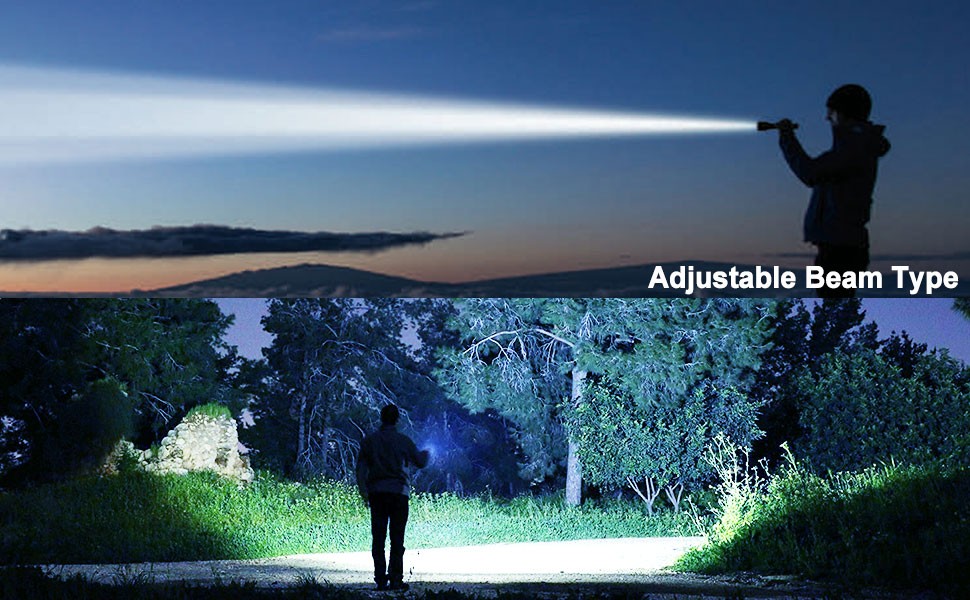 90000LM LED Flashlight Torch Rechargeable Zoomable Rifle. Light with Scope Mount