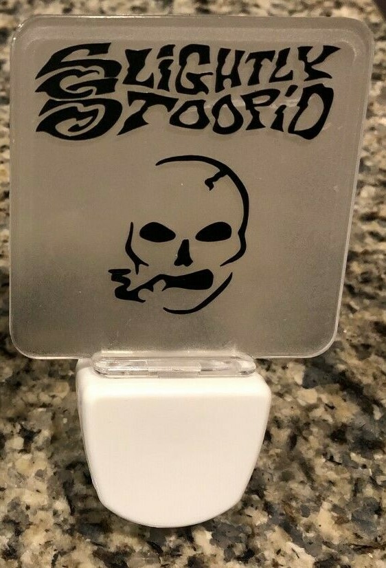 New Slightly Stoopid LED Night Light Vinyl Decal Light 120V .4w with skull