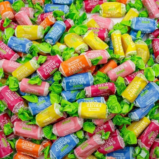Assorted Sour Fruit Tootsie Rolls - Free Expedited Shipping!