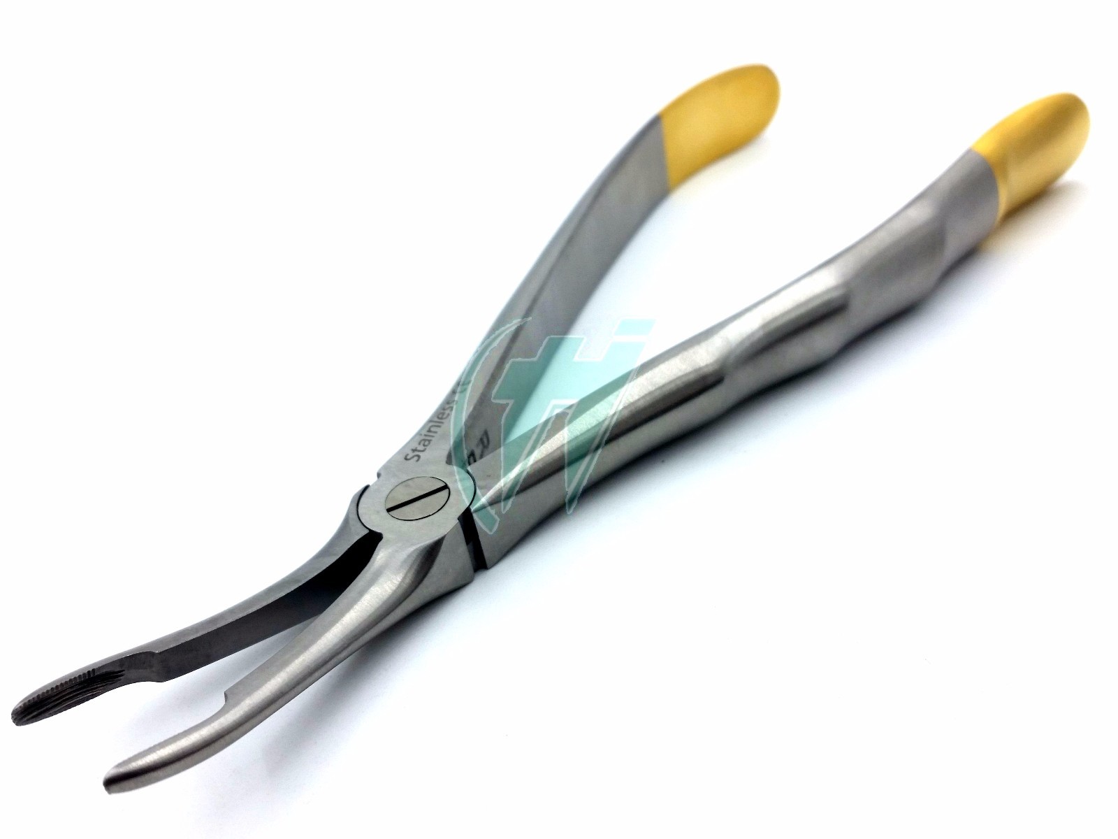 German Stainless Root Tip Dental Extracting Extraction Forceps Curved #44