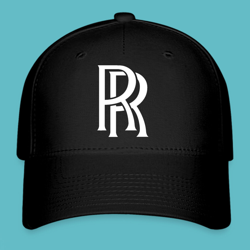 Rolls Royce Logo Black Hat Baseball Cap Size S/M and L/XL