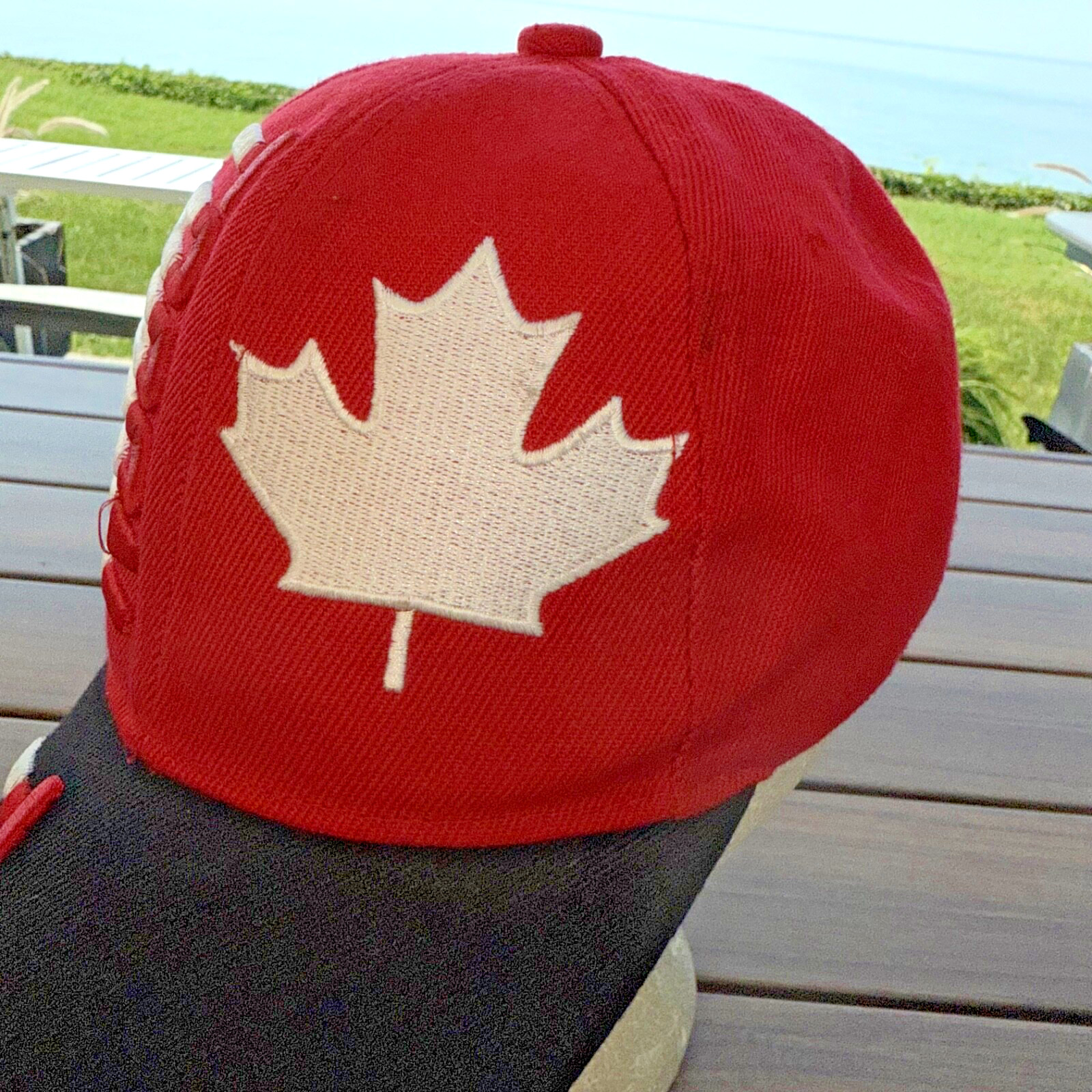 Toronto Maple Leafs Royal Blue White Patch on Navy Hat Cap Maple Leaf Topstitch