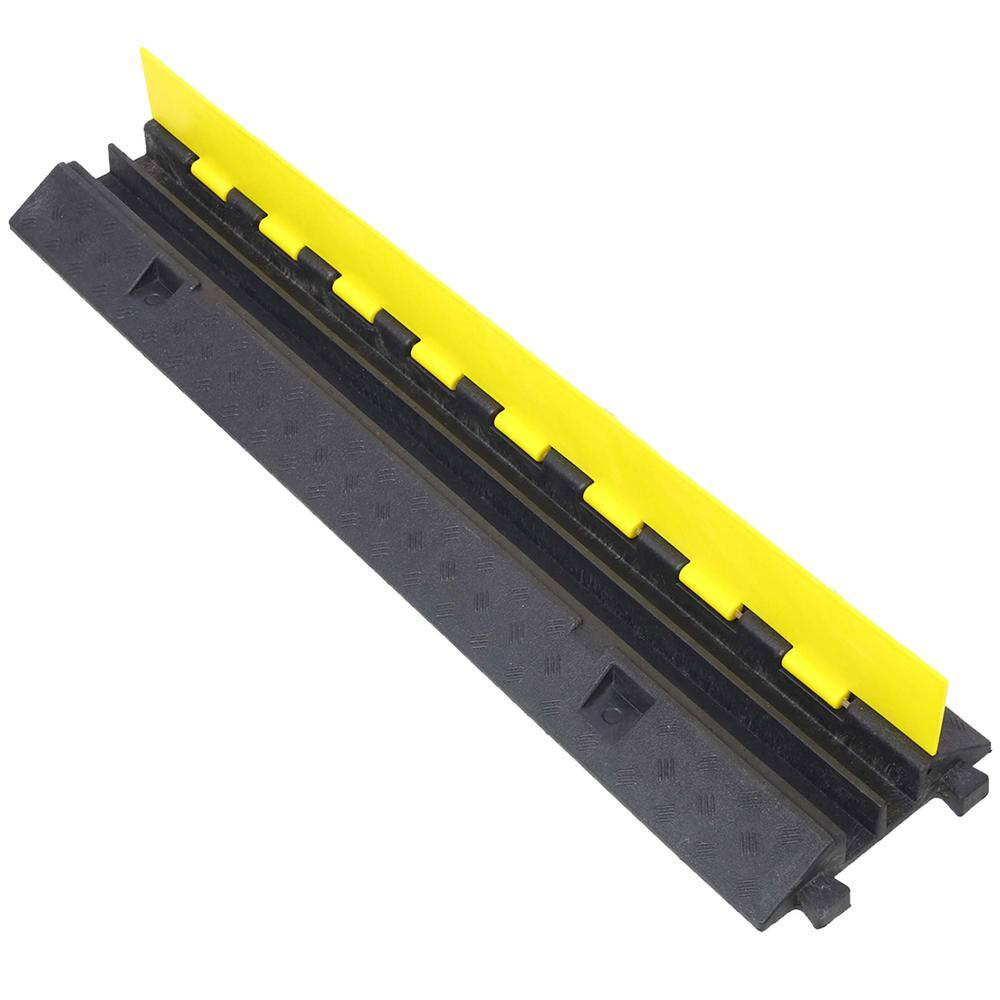 11000 Lbs. Load Capacity 2 Channels Rubber Modular Speed Bump Cable Protector Ra