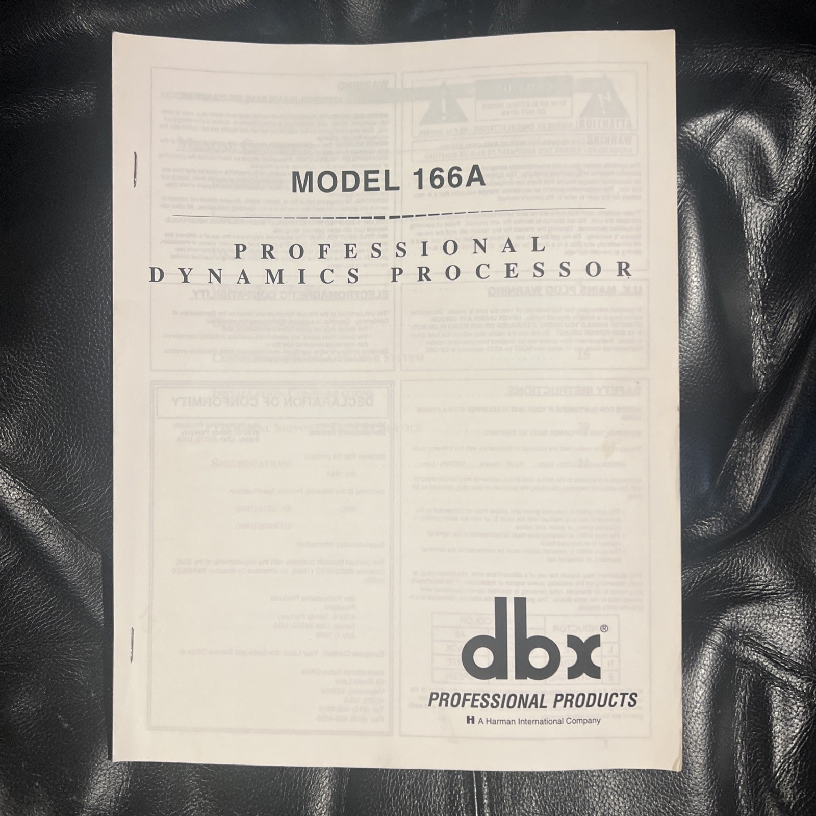 DBX 166A 2-Channel Compressor/Limiter