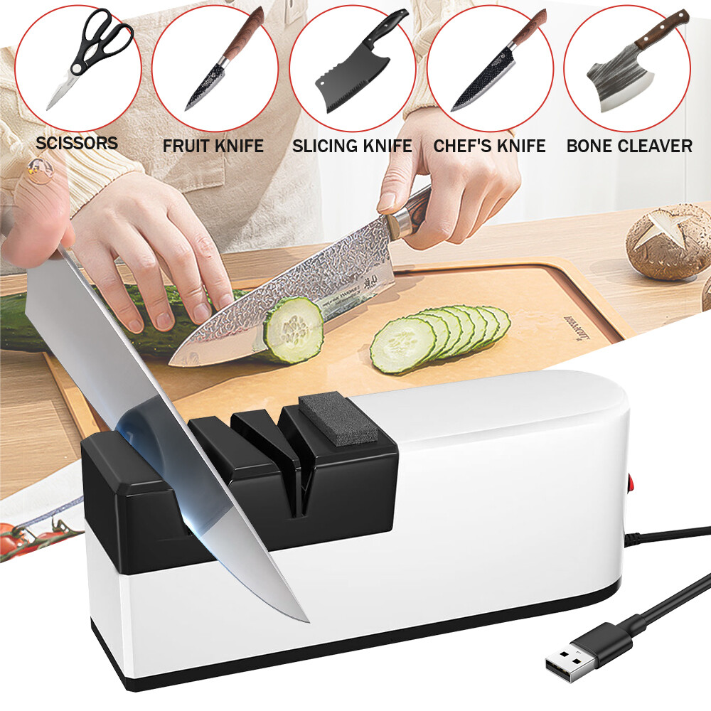 Professional Electric Knife Sharpener Kitchen Sharpening Stone Grinder knives US