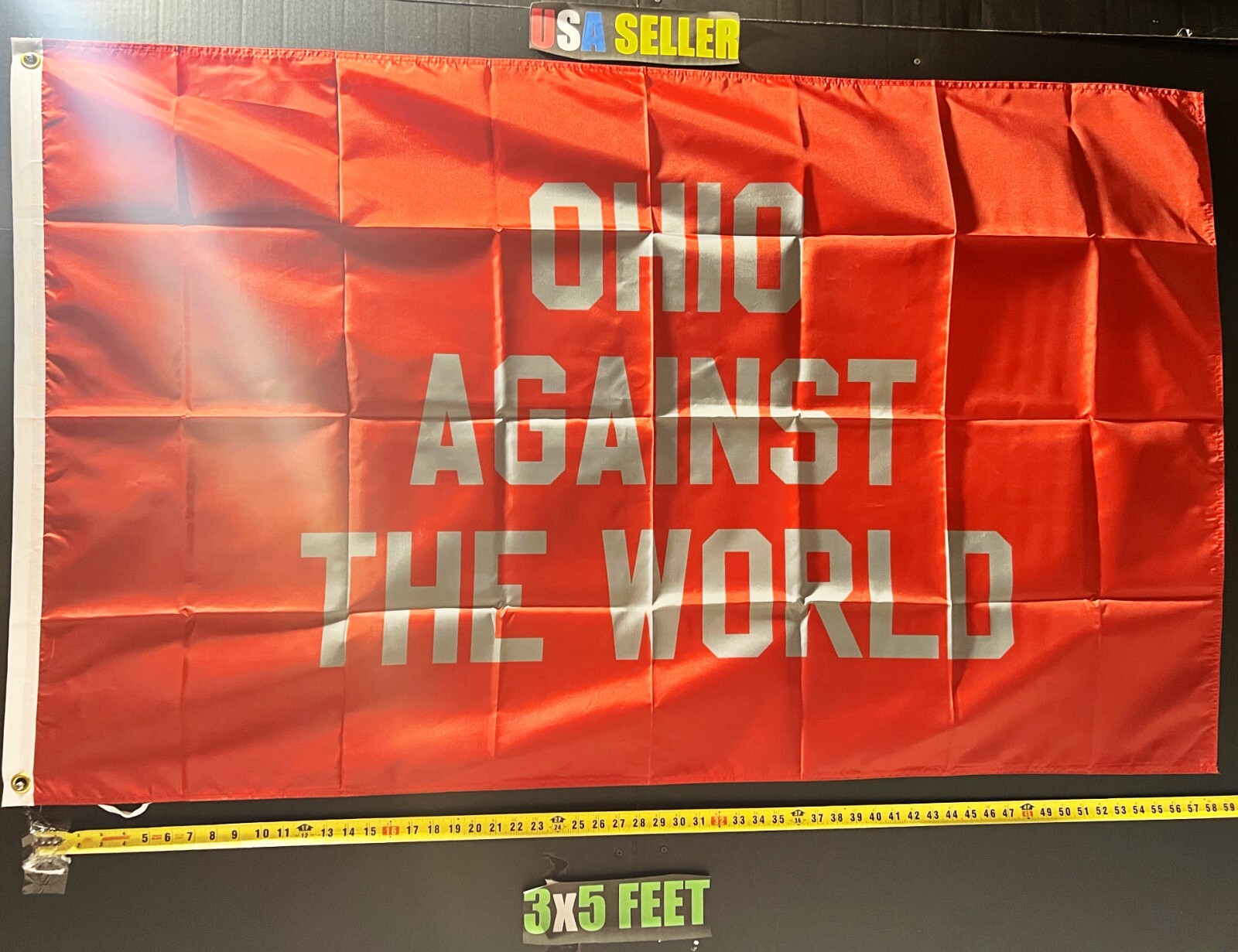 Ohio State Flag FREE SHIPPING 3 Against The World B Beer Dorm Room Sign USA 3x5'