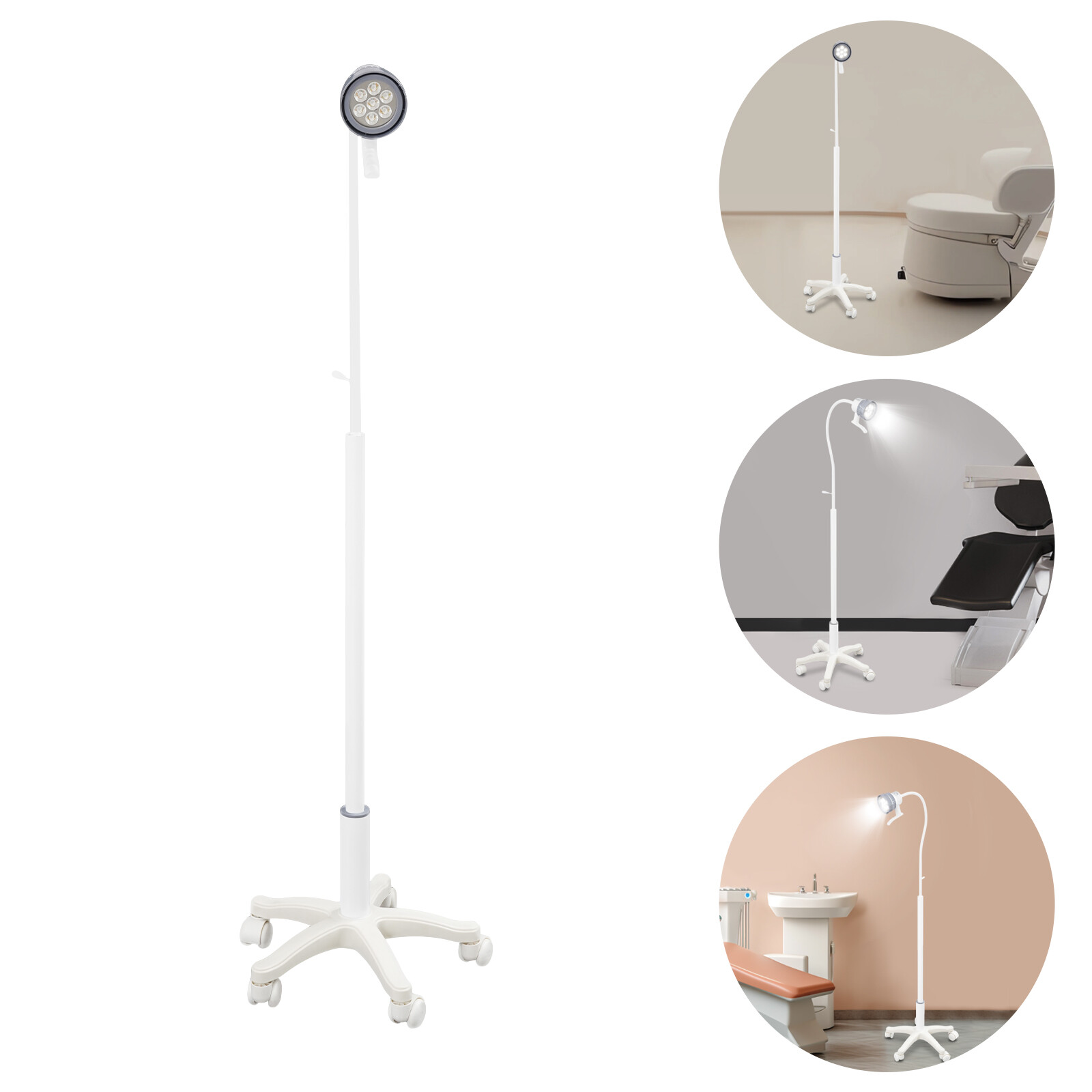 Surgical Examination Light Medical Exam Lamp LED Examination Lamp w/ Wheels