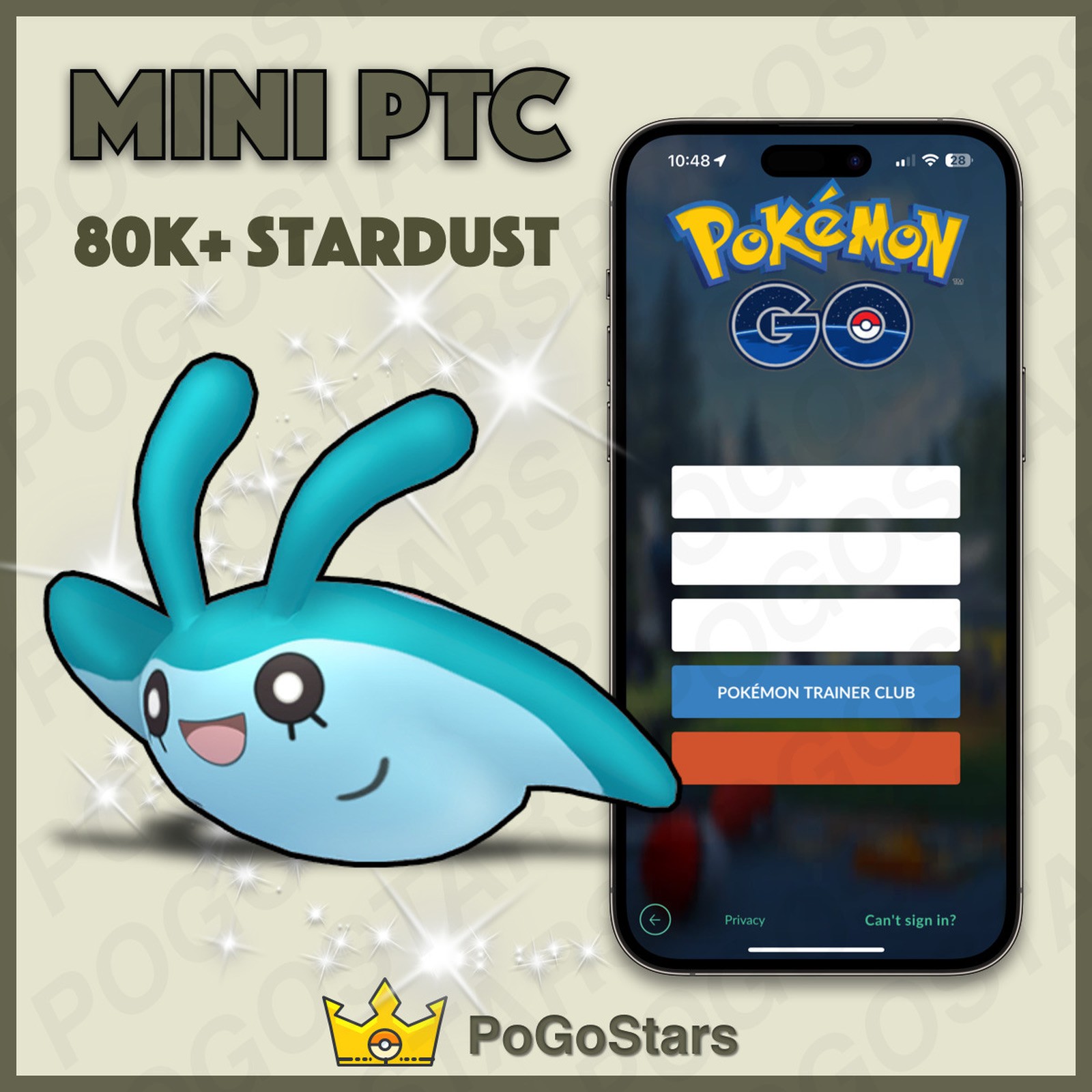 Pokémon PTC GO - Shiny Mantyke - 80K Stardust✨Read Description✨