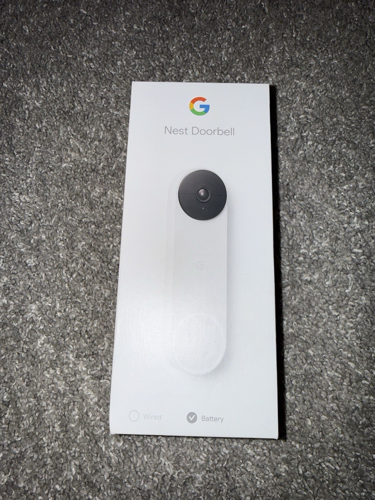 Google Nest Doorbell Battery Snow GA01318-US Smart Video Doorbell NEW Sealed