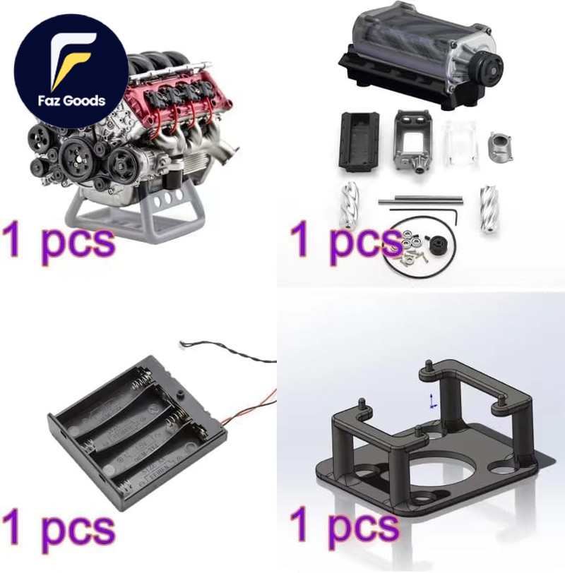 MAD Cison Mini V8 Engine Kit That Runs Small Engine Building Kit for Adults Suit