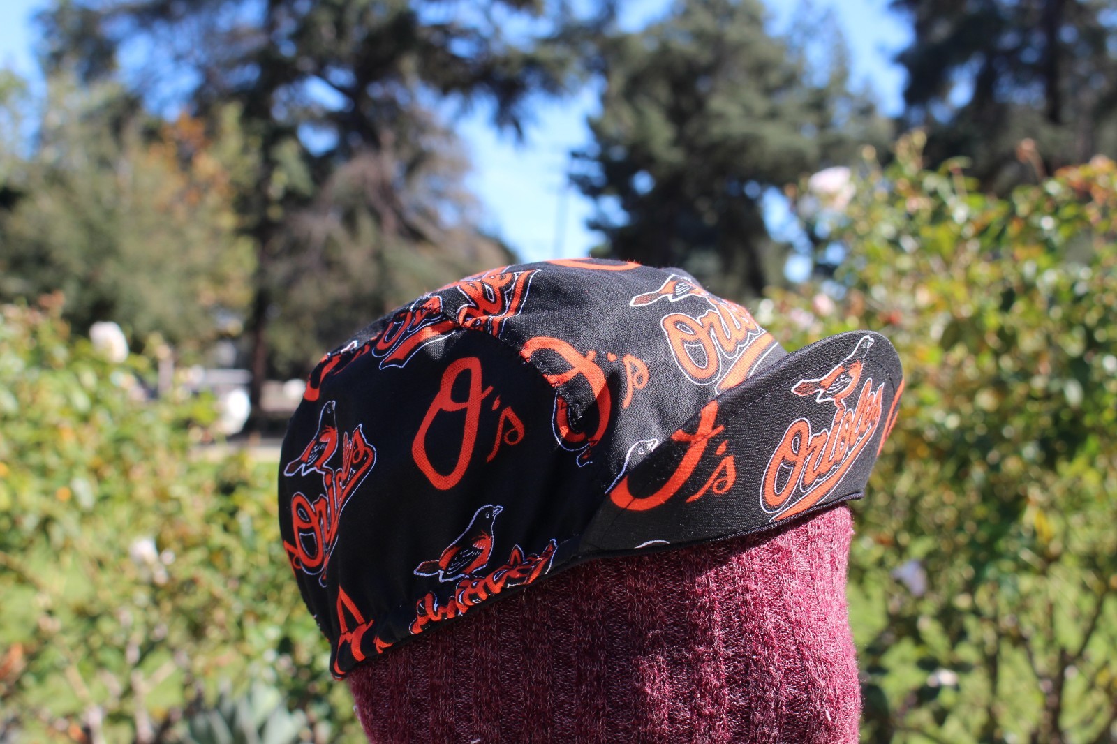 CYCLING CAP MLB ORIOLES 100% COTTON HANDMADE IN USA