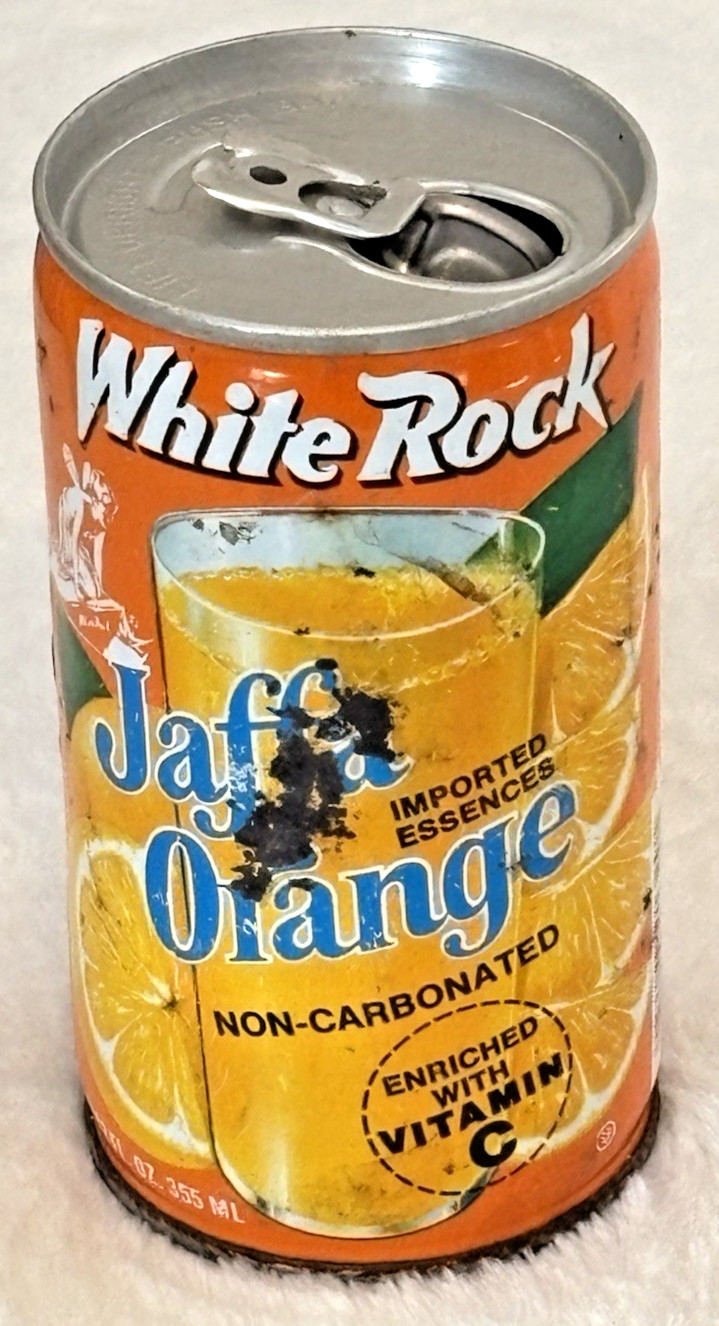 VTG 1970's-White Rock-Jaffa Orange-New York, N.Y.-12 oz-Steel Soda-Pop Can