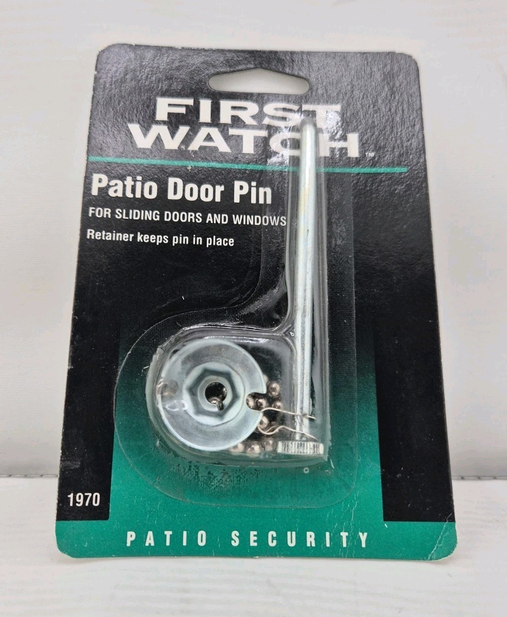 First Watch Security Steel Patio Door Pin, Aluminum Finish - Model 1970