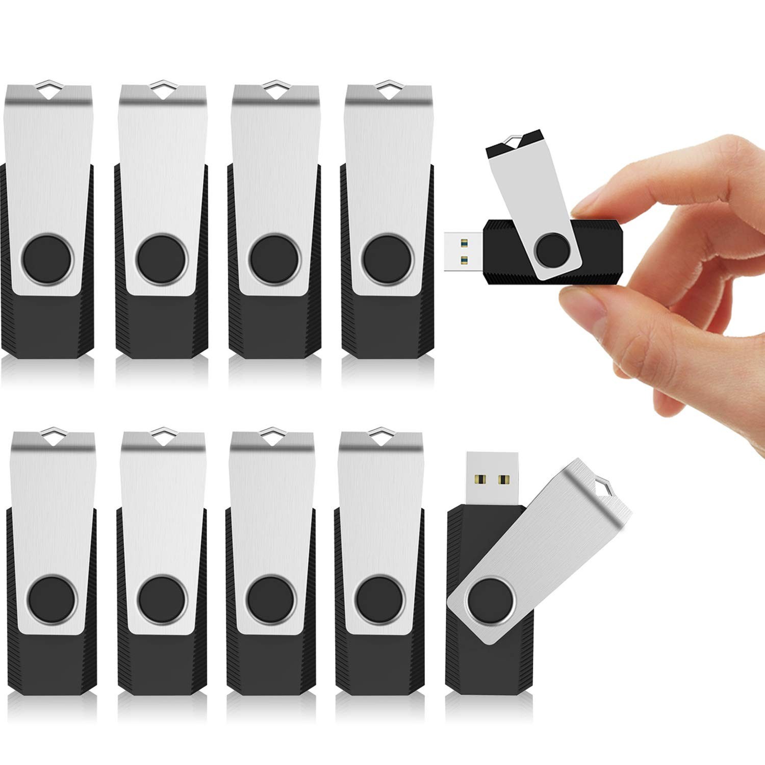 KEXIN 10 Pack 32GB USB Flash Drive Bulk Flash Drive Thumb Drive Memory Stick ...