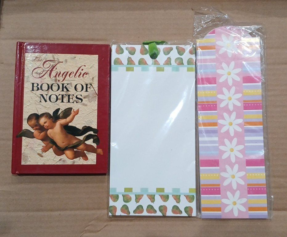The Angelic Book Of Notes And Magnetic Notepads Stationary Lot Pears Flowers