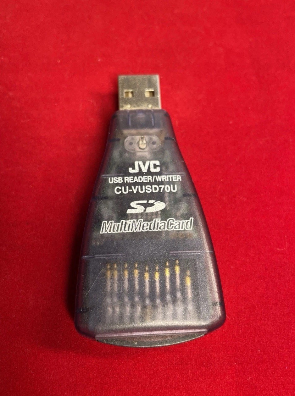 JVC CU-VUSD70U USB SD MultiMedia Card Reader Writer Tested Working Vintage