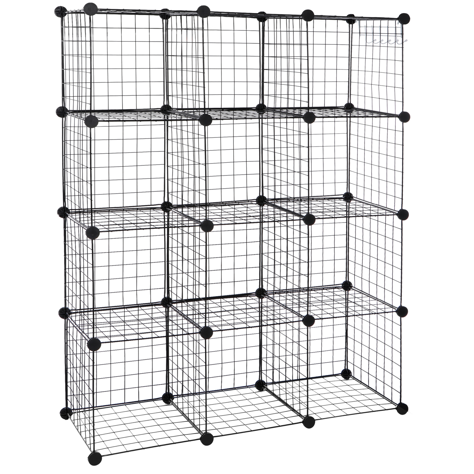 2X 12-Cube Storage Shelf Storage Bins Wire Cube Storage Organizer Modular