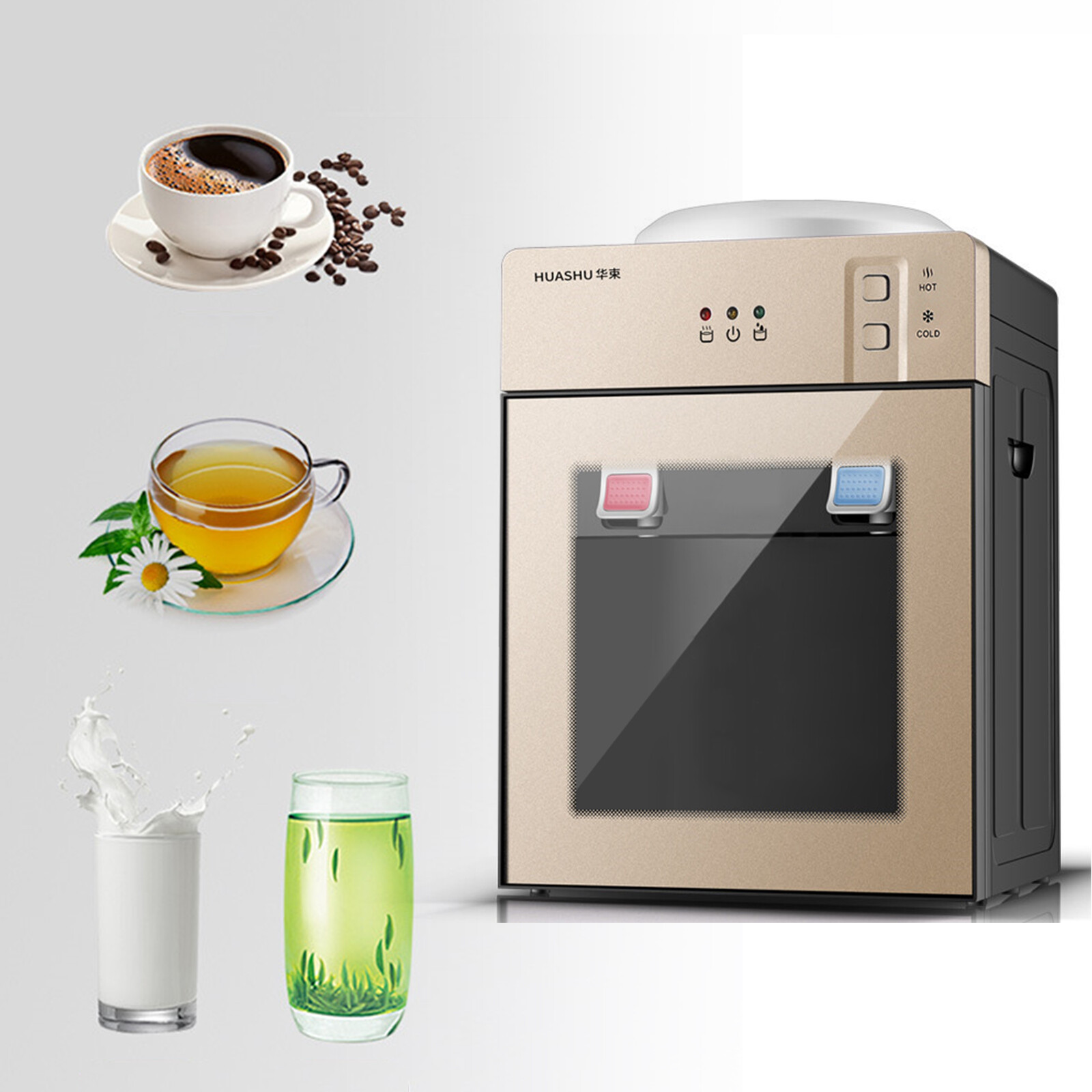 Top Loading Countertop Water Dispenser Hot Cold Water Cooler Drinking Machine