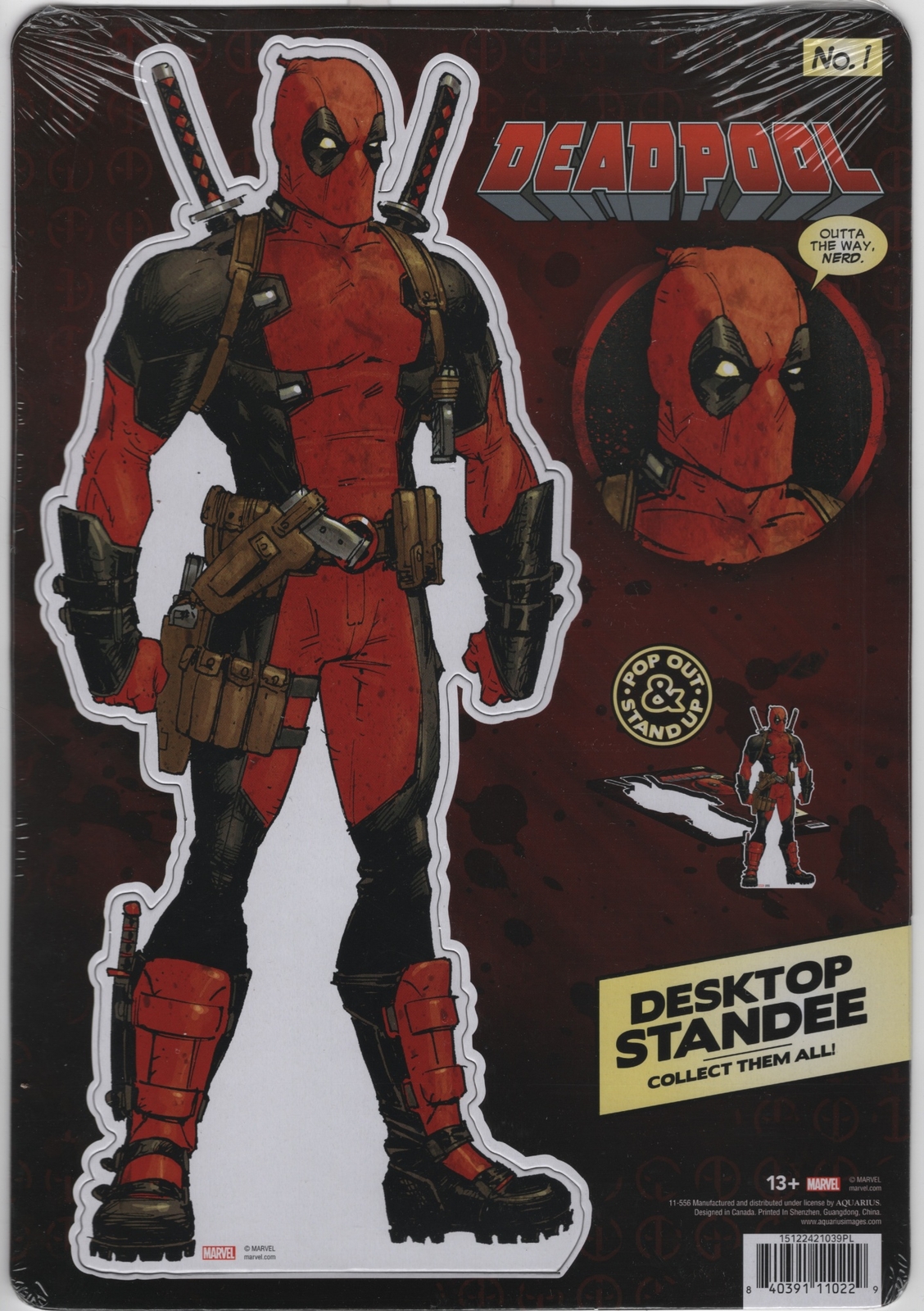 Marvel Comics Deadpool Comic Art Figure Image 10.75" Desktop Standee NEW SEALED