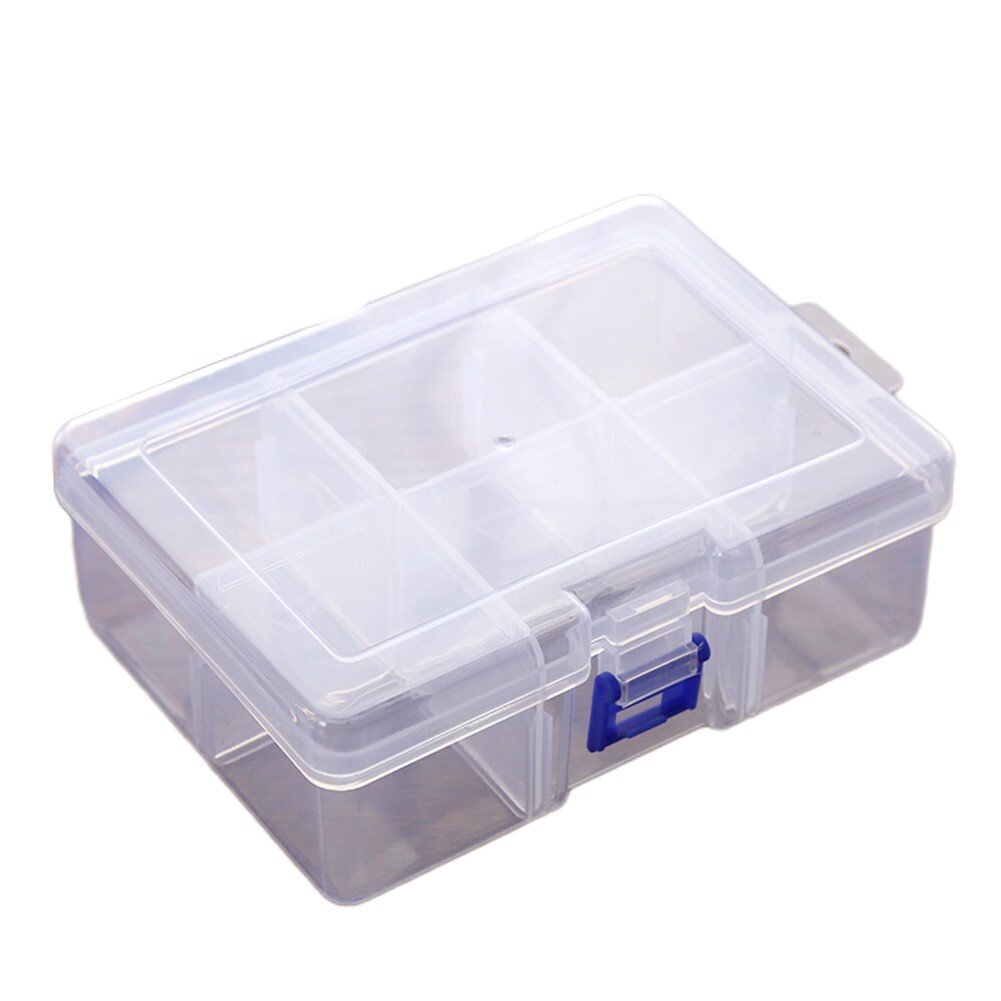 Compact Screw Holder Case with Adjustable 6 Compartments for Plastic Box