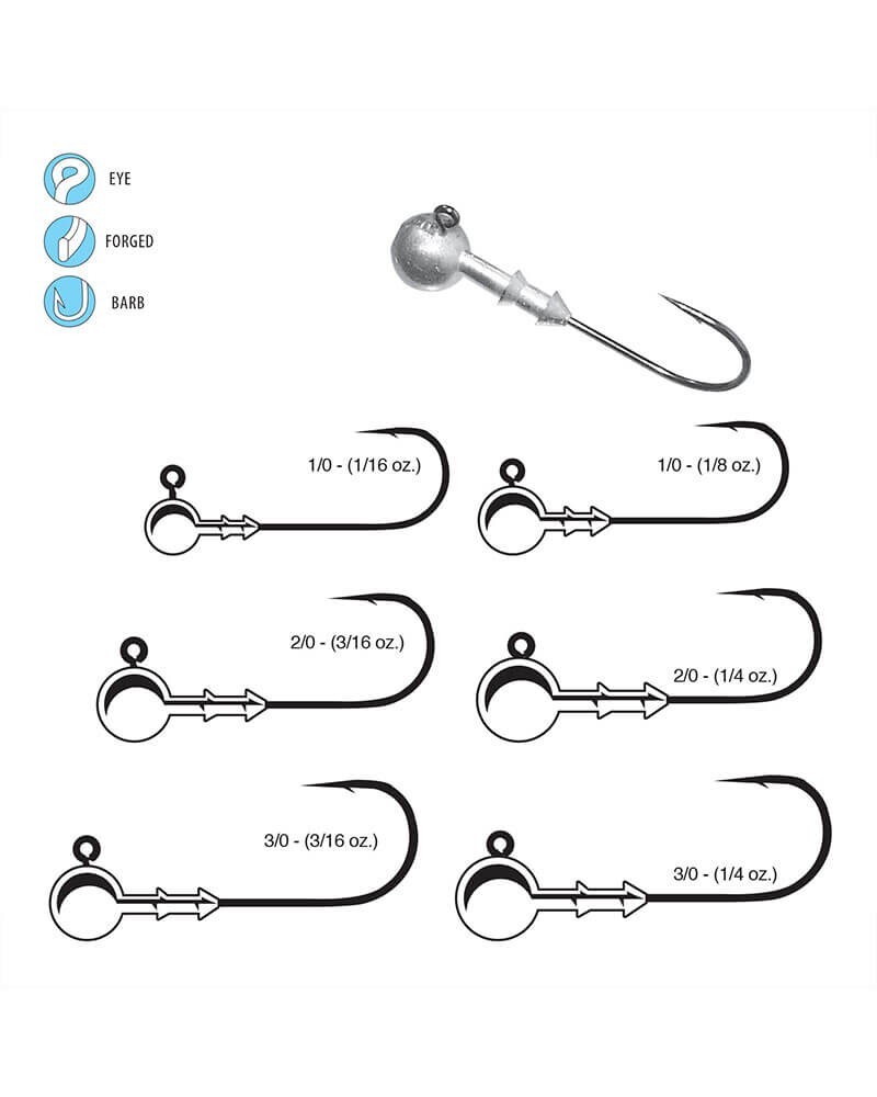 Gamakatsu Round 26 Jig Heads - Choose Size