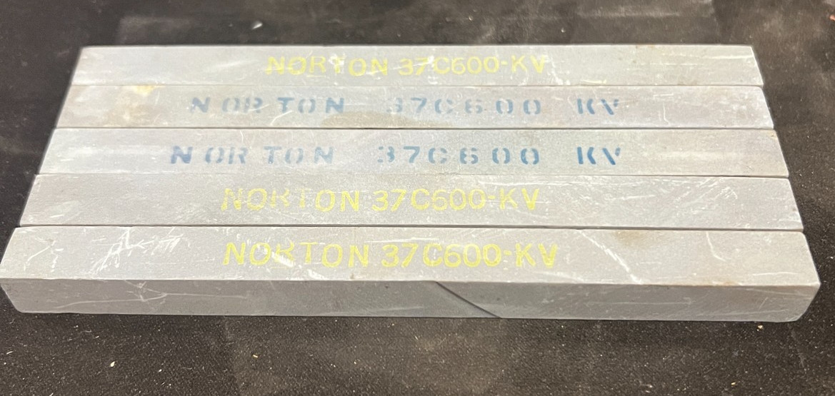 New Norton 37C600 KV  1/2" Square x 6" long Dressing Stones Set of 5