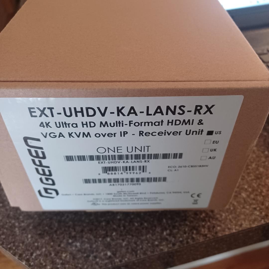Gefen EXT-UHDV-KA-LANS-RX 4K Ultra HD HDMI over IP Receiver Package