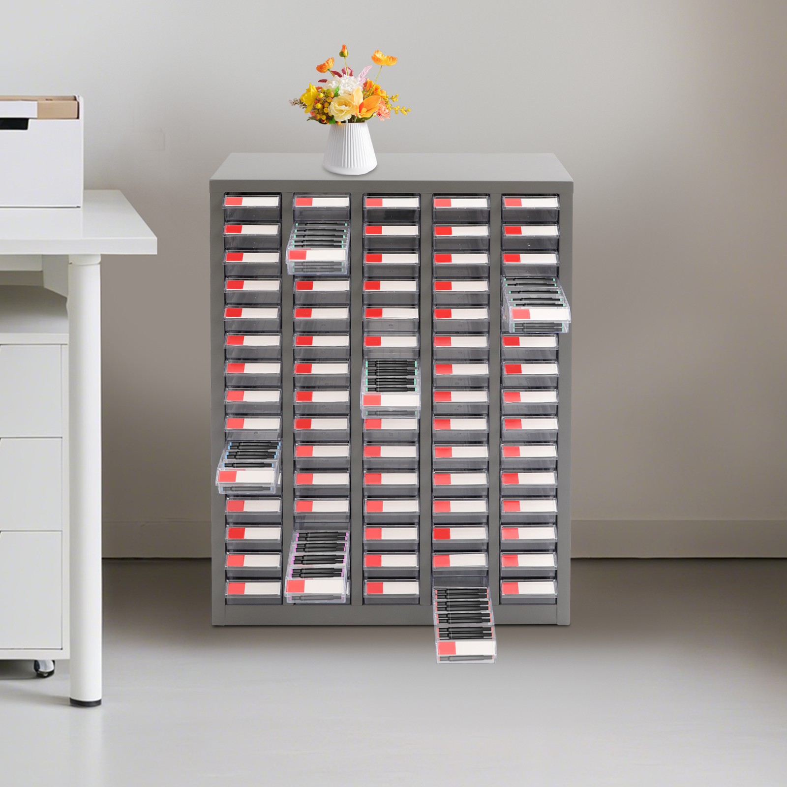 75 Drawers Parts Cabinet Small Steel Nut Tool Storage Cabinet Parts without Door